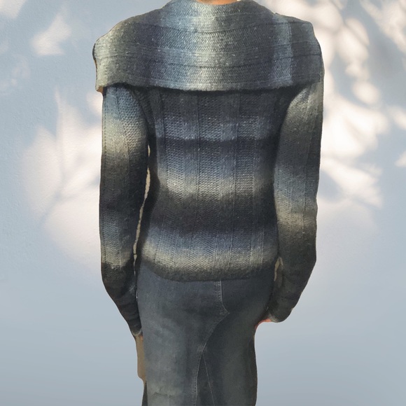 Fairycore Sweater Blue Zip up cardigan - Picture 2 of 4